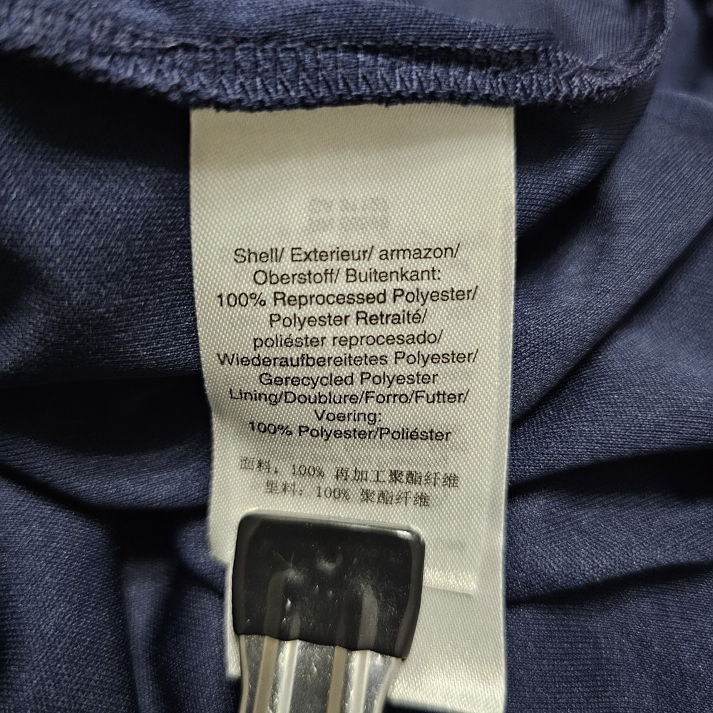 DKNY Women Dress Size 8 Fits Medium Faux Wrap V-Neck Long Sleeves Blue New - Picture 8 of 10